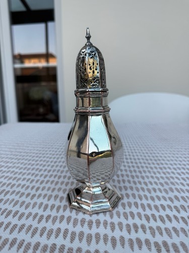 Joli sucrier ancien - en, plaqué